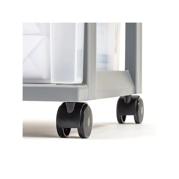 Iris 9-Drawer Standalone Storage Cart, Gray/Translucent White (585084) 6 Iris 9-Drawer Standalone Storage Cart, Gray/Translucent White (585084) - Image 4