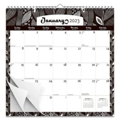 2023 BrownTrout Ebony And Ivory 12" X 12" Monthly Wall Calendar, (9781975455200)