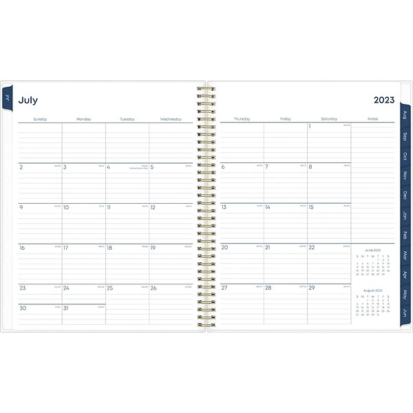 2023-2024 Blue Sky Gemma 8.5" X 11" Academic Weekly & Monthly Planner, Plastic Cover, Multicolor (118177-A24) 4 2023-2024 Blue Sky Gemma 8.5" X 11" Academic Weekly & Monthly Planner, Plastic Cover, Multicolor (118177-A24) - Image 2