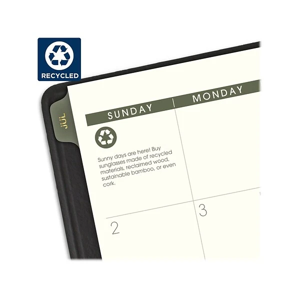 2023-2024 AT-A-GLANCE 8.88" X 11.38" Academic Weekly & Monthly Appointment Book, Faux Leather Cover, Black (70-957G-05-24) 9 2023-2024 AT-A-GLANCE 8.88" X 11.38" Academic Weekly & Monthly Appointment Book, Faux Leather Cover, Black (70-957G-05-24) - Image 7