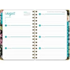 2023-2024 Global Printed Products Floral Pink 5.5" X 8" Academic Weekly & Monthly Planner, Paperboard Cover (AY23-02-S)