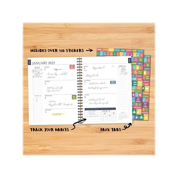 2023 Willow Creek Colorful Geometric 6.5" X 8.5" Weekly Planner, Multicolor (30301) 5 2023 Willow Creek Colorful Geometric 6.5" X 8.5" Weekly Planner, Multicolor (30301) - Image 3