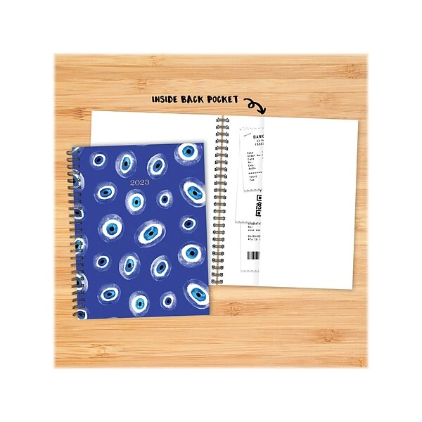 2023 Willow Creek Turkish Blue Eye Dot 6.5" X 8.5" Weekly Planner, Multicolor (30684) 7 2023 Willow Creek Turkish Blue Eye Dot 6.5" X 8.5" Weekly Planner, Multicolor (30684) - Image 5