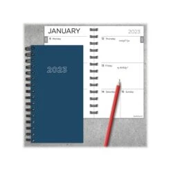 2023 TF Publishing 3.5" X 6.5" Weekly & Monthly Planner, Blue (SWM-23-7504) -Bostich Shop 12322CB4 622A 4D09 91267823AC3683A3 s7