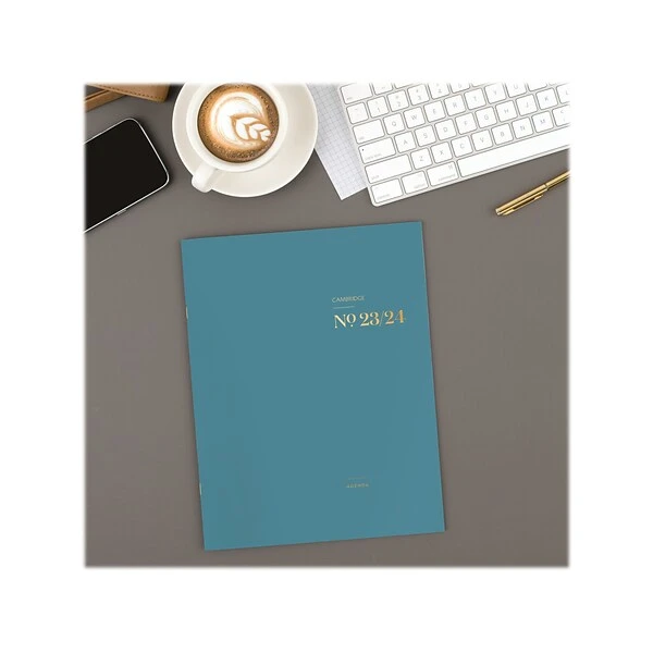 2023-2024 Cambridge WorkStyle 8.5" X 11" Academic Monthly Planner, Paperboard Cover, Teal/Gold (1606-091A-12-24) 8 2023-2024 Cambridge WorkStyle 8.5" X 11" Academic Monthly Planner, Paperboard Cover, Teal/Gold (1606-091A-12-24) - Image 6