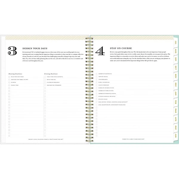 2023-2024 Blue Sky Day Designer Secret Garden Mint 8.5" X 11" Academic Weekly & Monthly Planner, Plastic Cover (137896-A24) 7 2023-2024 Blue Sky Day Designer Secret Garden Mint 8.5" X 11" Academic Weekly & Monthly Planner, Plastic Cover (137896-A24) - Image 5