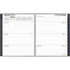 2023-2024 AT-A-GLANCE DayMinder 9.25" X 11.13" Academic Weekly & Monthly Planner, Plastic Cover, Charcoal (AYC545-45-24)