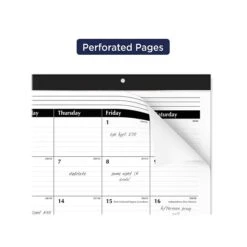 2023-2024 AT-A-GLANCE 21.75" X 17" Academic Monthly Desk Pad Calendar, White/Black (SK2416-00-24)