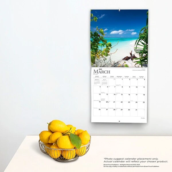 2023 BrownTrout Paradise 12" X 12" Monthly Wall Calendar (9781975448912) 5 2023 BrownTrout Paradise 12" X 12" Monthly Wall Calendar (9781975448912) - Image 3