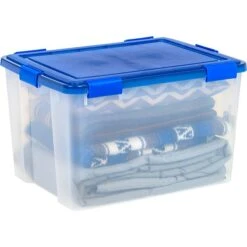 Iris WeatherPro 74 Qt. Latch Lid Storage Bin, Clear/Blue (500204) 13 Iris WeatherPro 74 Qt. Latch Lid Storage Bin, Clear/Blue (500204) -Bostich Shop 21538A6E AC41 4D75 AB1195C3221AE733 s7