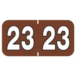 Medical Arts Press Colwell Jewel Tone Compatible Large 2023 Year Label, 3/4" X 1-1/2", Warm Red, 500/Roll (3391923)