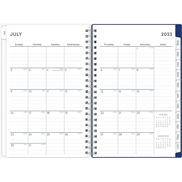 2023-2024 Blue Sky Chanson 5" X 8" Academic Weekly & Monthly Planner, Paperboard Cover, Blue (128694-A24) 4 2023-2024 Blue Sky Chanson 5" X 8" Academic Weekly & Monthly Planner, Paperboard Cover, Blue (128694-A24) - Image 2