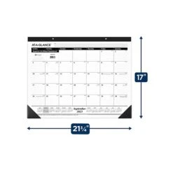 2023-2024 AT-A-GLANCE 21.75" X 17" Academic Monthly Desk Pad Calendar, White/Black (SK2416-00-24) 9 2023-2024 AT-A-GLANCE 21.75" X 17" Academic Monthly Desk Pad Calendar, White/Black (SK2416-00-24) -Bostich Shop 267EBFA8 292C 43B5 B2505B7E02A6BCFA s7