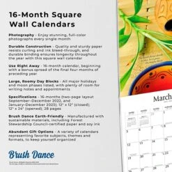 2023 Brush Dance Mindful Living 12" X 12" Monthly Wall Calendar (9781975454708) 12 2023 Brush Dance Mindful Living 12" X 12" Monthly Wall Calendar (9781975454708) -Bostich Shop 286C4BA7 1376 4406 86CCF43B9AC66DA1 s7