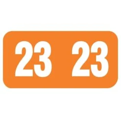 Medical Arts Press TAB Compatible Large 2023 Year Label, 3/4" X 1-1/2", Warm Red, 500/Roll (3266723)