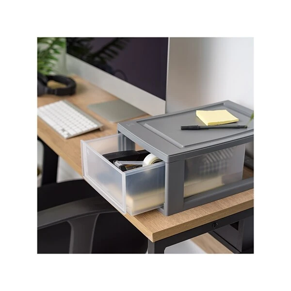 Iris Mini Storage Drawer, Gray/Translucent White (500221) 9 Iris Mini Storage Drawer, Gray/Translucent White (500221) - Image 7