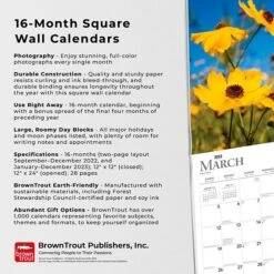 2023 BrownTrout Wildflowers 12" X 12" Monthly Wall Calendar (9781975456474) 12 2023 BrownTrout Wildflowers 12" X 12" Monthly Wall Calendar (9781975456474) -Bostich Shop 2E9D4414 2507 44CE 9B38AFD681E65A9F s7