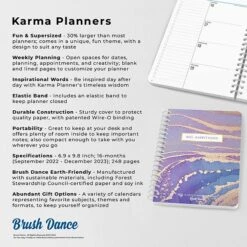 2023 Brush Dance Big Ambitions 6.9" X 9.8" Weekly Karma Planner, Multicolor (9781975454555) -Bostich Shop 320778F5 3443 41AB A49E69696EC7F00E s7