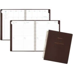2023-2024 AT-A-GLANCE Signature 8.5" X 11" Academic Weekly & Monthly Planner, Faux Leather Cover, Brown (YP905A-09-24) -Bostich Shop 345901E3 A702 4213 8EAD753ED00AFFE5 s7