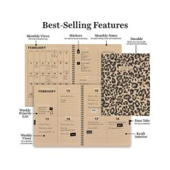 2023-2024 TF Publishing Animal Print 9" X 11" Academic Weekly & Monthly Planner, Paperboard Cover, Brown/Black (AY24-9700) -Bostich Shop 373833F3 A775 43C6 9F05AA41A5D71663 s7