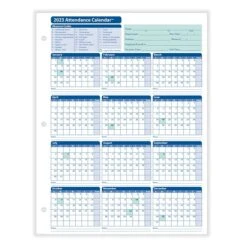 2023 ComplyRight Attendance Tracking Kit, 24" X 36" Yearly Dry Erase Wall Calendar, Blue/White (A0101) -Bostich Shop 38573B4D 5F8E 47A8 9A1CA68E06F474FD s7
