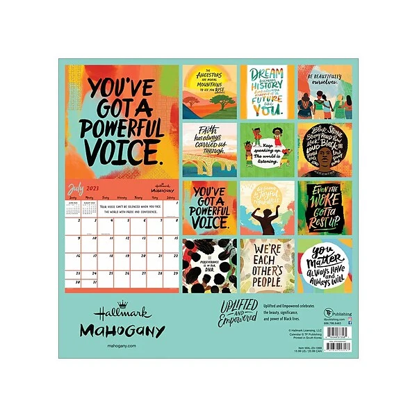 2023 Hallmark Mahogany: Uplifted + Empowered 12" X 12" Monthly Wall Calendar (WAL-23-1099) 3 2023 Hallmark Mahogany: Uplifted + Empowered 12" X 12" Monthly Wall Calendar (WAL-23-1099)