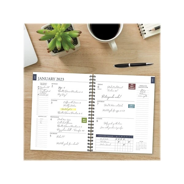 2023 Willow Creek Bohemian Tie-Dye 8.5" X 11" Weekly Planner, Multicolor (30110) 4 2023 Willow Creek Bohemian Tie-Dye 8.5" X 11" Weekly Planner, Multicolor (30110) - Image 2