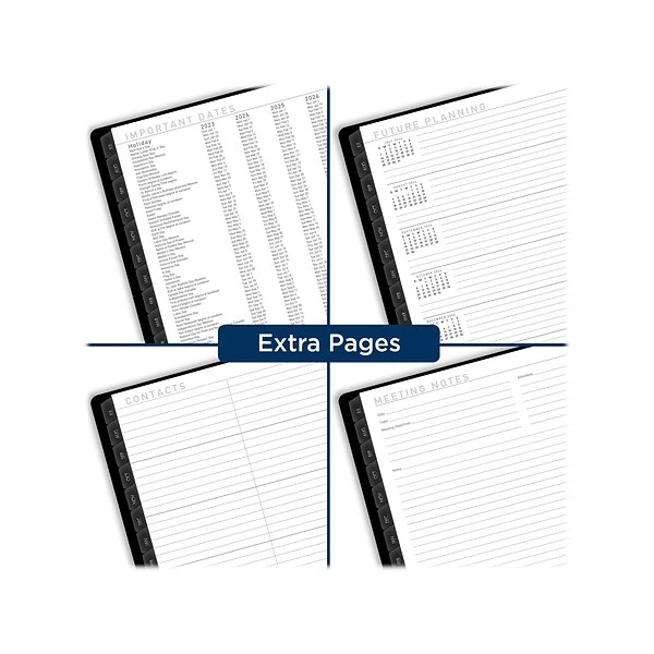 2023-2024 AT-A-GLANCE Contemporary 9" X 11" Academic Monthly Planner, Faux Leather Cover, Black (70-074X-05-24) 6 2023-2024 AT-A-GLANCE Contemporary 9" X 11" Academic Monthly Planner, Faux Leather Cover, Black (70-074X-05-24) - Image 4