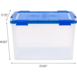 Iris WeatherPro 74 Qt. Latch Lid Storage Bin, Clear/Blue (500204) 12 Iris WeatherPro 74 Qt. Latch Lid Storage Bin, Clear/Blue (500204) -Bostich Shop 3D9E94C3 26C2 4689 98AFBCAAF5AF93EB s7