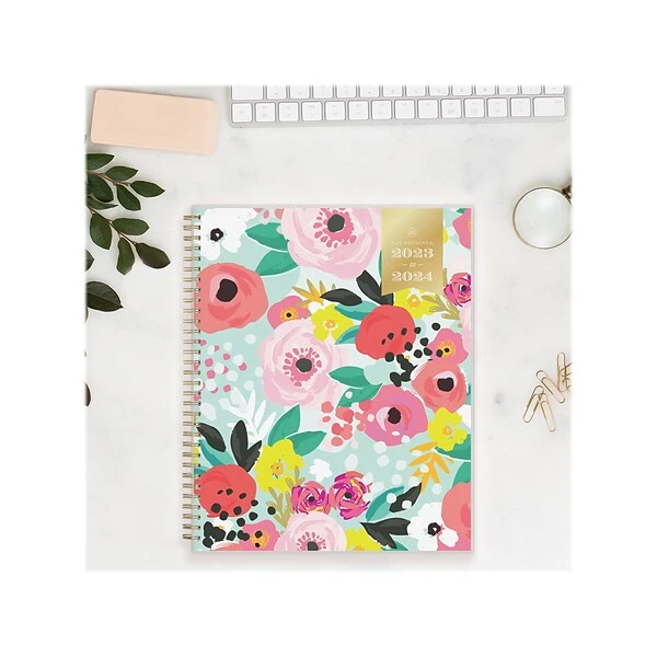 2023-2024 Blue Sky Day Designer Secret Garden Mint 8.5" X 11" Academic Weekly & Monthly Planner, Plastic Cover (137896-A24) 9 2023-2024 Blue Sky Day Designer Secret Garden Mint 8.5" X 11" Academic Weekly & Monthly Planner, Plastic Cover (137896-A24) - Image 7