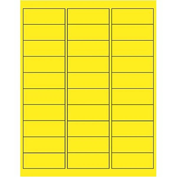 Quill Brand® Laser Address Labels, 1" X 2-5/8", Fluorescent Yellow, 900 Labels (Compare To Avery 5972) 3 Quill Brand® Laser Address Labels, 1" X 2-5/8", Fluorescent Yellow, 900 Labels (Compare To Avery 5972)