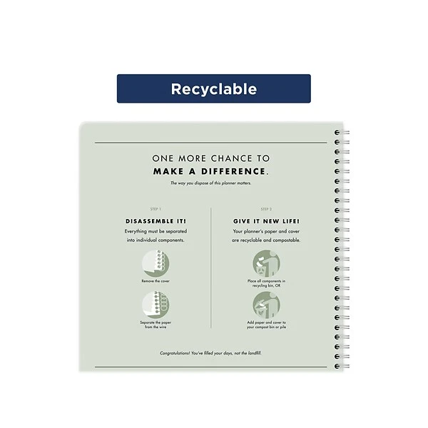 2023-2024 Cambridge GreenPath 8.5" X 11" Academic Weekly & Monthly Planner, Paperboard Cover, Multicolor (GP40-905A-24) 8 2023-2024 Cambridge GreenPath 8.5" X 11" Academic Weekly & Monthly Planner, Paperboard Cover, Multicolor (GP40-905A-24) - Image 6