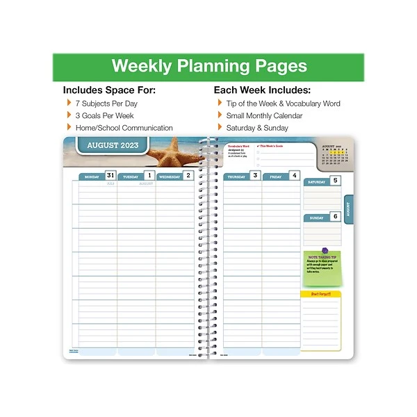 2023-2024 Global Printed Products 5.5" X 8.5" Academic Weekly & Monthly Planner, Paperboard Cover, White (SC23-SM-5585-S) 3 2023-2024 Global Printed Products 5.5" X 8.5" Academic Weekly & Monthly Planner, Paperboard Cover, White (SC23-SM-5585-S)