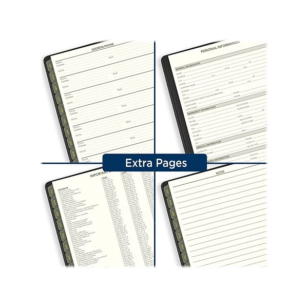 2023-2024 AT-A-GLANCE 8.88" X 11.38" Academic Weekly & Monthly Appointment Book, Faux Leather Cover, Black (70-957G-05-24) 8 2023-2024 AT-A-GLANCE 8.88" X 11.38" Academic Weekly & Monthly Appointment Book, Faux Leather Cover, Black (70-957G-05-24) - Image 6