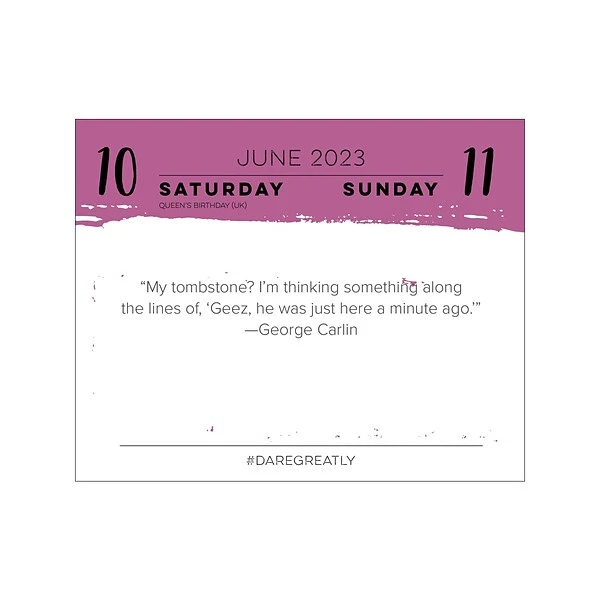 2023 Willow Creek Dare Greatly 5.4" X 6.2" Day-to-Day Calendar (28919) 5 2023 Willow Creek Dare Greatly 5.4" X 6.2" Day-to-Day Calendar (28919) - Image 3
