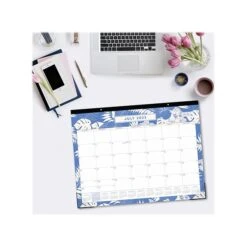 2023-2024 Blue Sky Kealoha 22" X 17" Academic Monthly Desk Pad Calendar, Blue/White (142474)