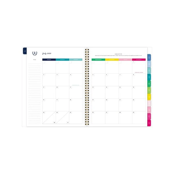 2023-2024 AT-A-GLANCE By Emily Ley 8.5" X 11" Academic Weekly/Monthly Planner, Plastic Cover, Multicolor (EL10-905A-24) 4 2023-2024 AT-A-GLANCE By Emily Ley 8.5" X 11" Academic Weekly/Monthly Planner, Plastic Cover, Multicolor (EL10-905A-24) - Image 2