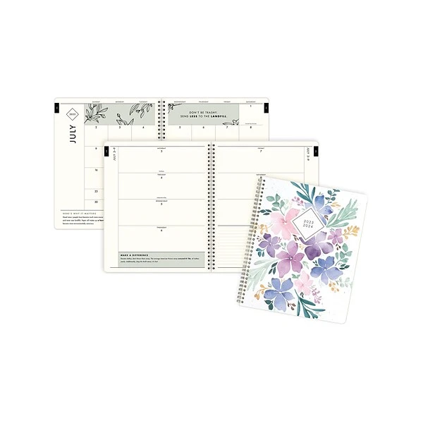 2023-2024 Cambridge GreenPath 8.5" X 11" Academic Weekly & Monthly Planner, Paperboard Cover, Multicolor (GP40-905A-24) 5 2023-2024 Cambridge GreenPath 8.5" X 11" Academic Weekly & Monthly Planner, Paperboard Cover, Multicolor (GP40-905A-24) - Image 3
