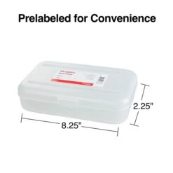 Staples® Translucent Pencil Boxes, Clear, 2 1/4"H X 5 5/8"W X 8 1/4"L -Bostich Shop 64D5278E DB73 4D5C 90038E9C336EFCFC s7