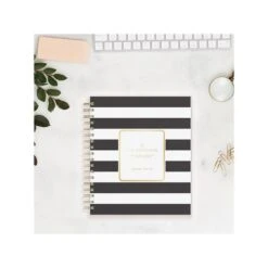 2023-2024 Blue Sky Day Designer Rugby Stripe Black 8" X 10" Academic Daily Planner, Paperboard Cover (137885-A24) -Bostich Shop 65608AF7 52E0 406E B9CDD33D4068D233 s7