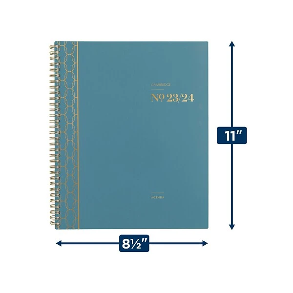 2023-2024 Cambridge WorkStyle Balance 8.5" X 11" Academic Weekly & Monthly Planner, Plastic Cover, Teal/Gold (1606-905A-12-24) 6 2023-2024 Cambridge WorkStyle Balance 8.5" X 11" Academic Weekly & Monthly Planner, Plastic Cover, Teal/Gold (1606-905A-12-24) - Image 4