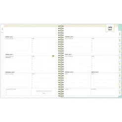 2023-2024 Blue Sky Day Designer Secret Garden Mint 8.5" X 11" Academic Weekly & Monthly Planner, Plastic Cover (137896-A24)