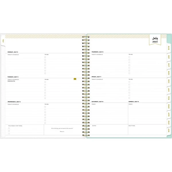 2023-2024 Blue Sky Day Designer Secret Garden Mint 8.5" X 11" Academic Weekly & Monthly Planner, Plastic Cover (137896-A24) 3 2023-2024 Blue Sky Day Designer Secret Garden Mint 8.5" X 11" Academic Weekly & Monthly Planner, Plastic Cover (137896-A24)