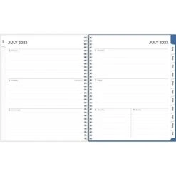 2023-2024 Blue Sky Kealoha 8.5" X 11" Academic Weekly & Monthly Planner, Paperboard Cover, Blue/White (142470)