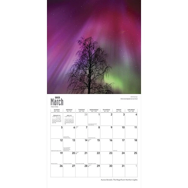 2023 BrownTrout Aurora Borealis: The Magnificent Northern Lights 12" X 12" Monthly Wall Calendar (9781975451141) 4 2023 BrownTrout Aurora Borealis: The Magnificent Northern Lights 12" X 12" Monthly Wall Calendar (9781975451141) - Image 2