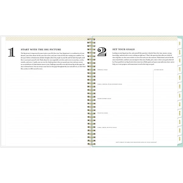 2023-2024 Blue Sky Day Designer Romance Mint 8.5" X 11" Academic Weekly & Monthly Planner, Paperboard Cover, Multicolor (142525) 7 2023-2024 Blue Sky Day Designer Romance Mint 8.5" X 11" Academic Weekly & Monthly Planner, Paperboard Cover, Multicolor (142525) - Image 5