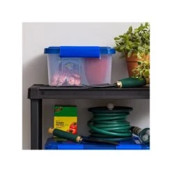 Iris WeatherPro 6.5 Qt. Latch Lid Storage Bin, Clear/Blue (500198) -Bostich Shop 6DBDA054 843D 44E0 82D4B388D5787253 s7