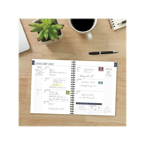 2023 Willow Creek Turkish Blue Eye Dot 6.5" X 8.5" Weekly Planner, Multicolor (30684) 4 2023 Willow Creek Turkish Blue Eye Dot 6.5" X 8.5" Weekly Planner, Multicolor (30684) - Image 2