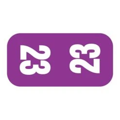 Medical Arts Press Smead Compatible Small Top-Tab 2023 Year Label, 1/2" X 1", Purple, 250/Pack (3266423)