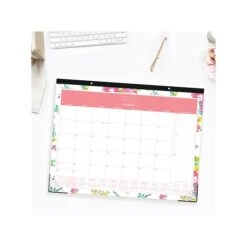 2023-2024 Blue Sky Day Designer Peyton White 17" X 22" Academic Monthly Desk Pad Calendar (107938-A24)